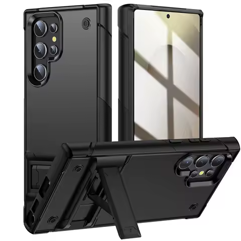 Folding Invisible Bracket Phone Cases For Samsung S25 Ultra S24 Plus S23 S22 S21 S20 FE S24 FE Shockproof Armor Protection Cover