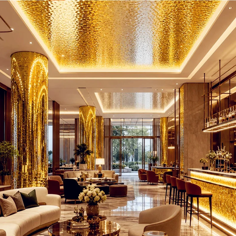 60/120CM Wide Gold Silver Water Ripple Self-Adhesive Wall Stickers Metallic Color Home Decoration Mirror Sticker