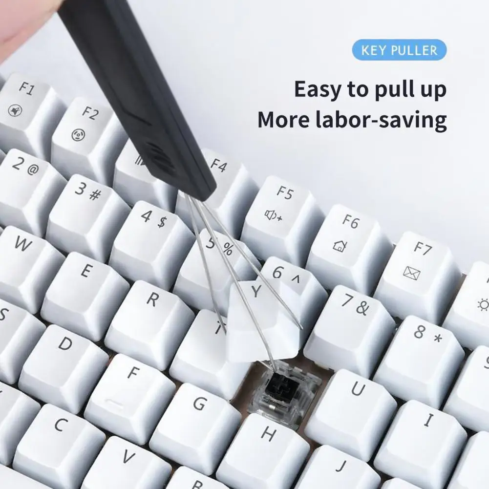 Convenient  Keycap Puller Compact Keyboard Cap Puller Dust Cleaner Effective Metal Keycap Remover for Desktop