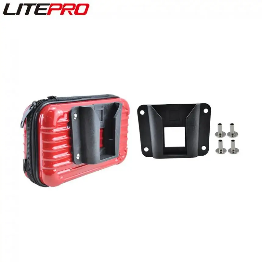 LP Litepro الصلب شل التخزين Panniers حامل بلاستيك مشبك مع مسامير للدراجات Brompton لتقوم بها بنفسك خنزير الأنف حقيبة محول