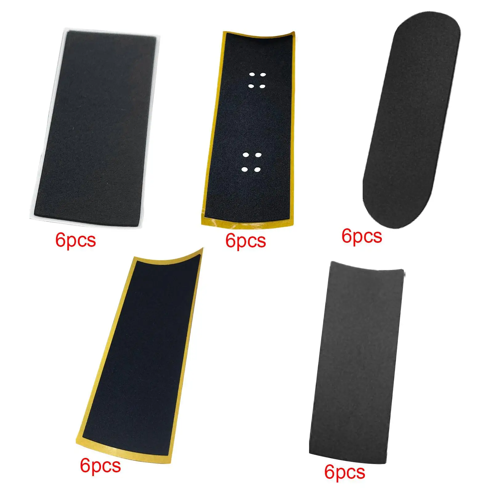 6Pcs Fingerboard Grip Tape Adhesive Replaces for Finger Skateboard