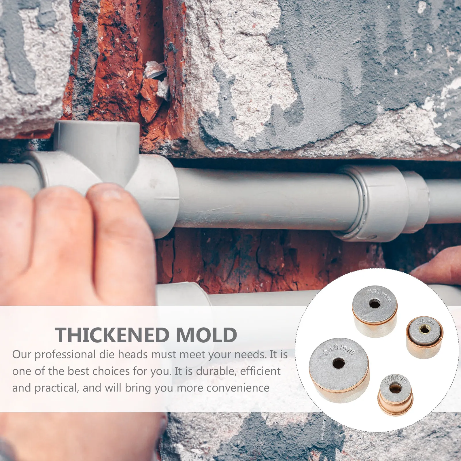 Hot Melt Machine Die Head for PPR Pipes – Non-Stick, Thickened, High Thermal Conductivity, Durable Welding Tool