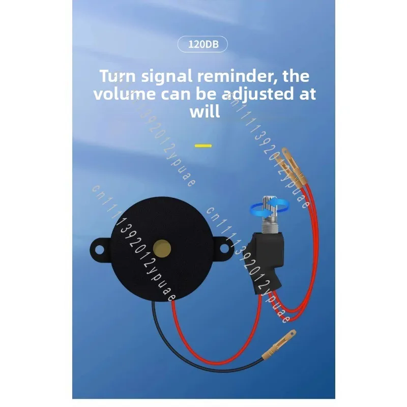 Universal 12V-72V Turn Warning Buzzer, E-Vehicle Signal Sound Alert Device for Electric Scooter & E-Bike