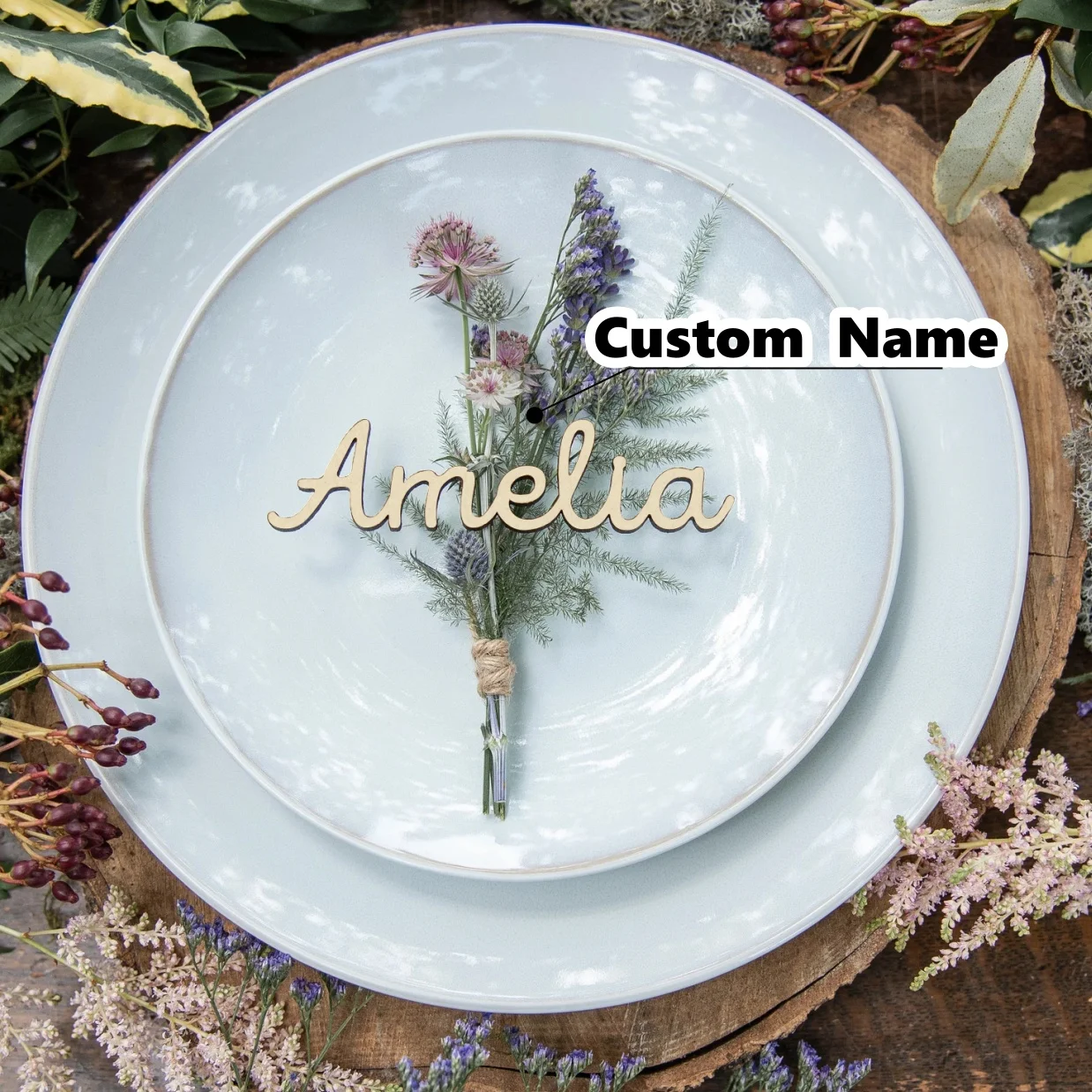 Personalised wedding place names | cut out script table name wooden place name,Wooden laser cut names,Wedding place cards