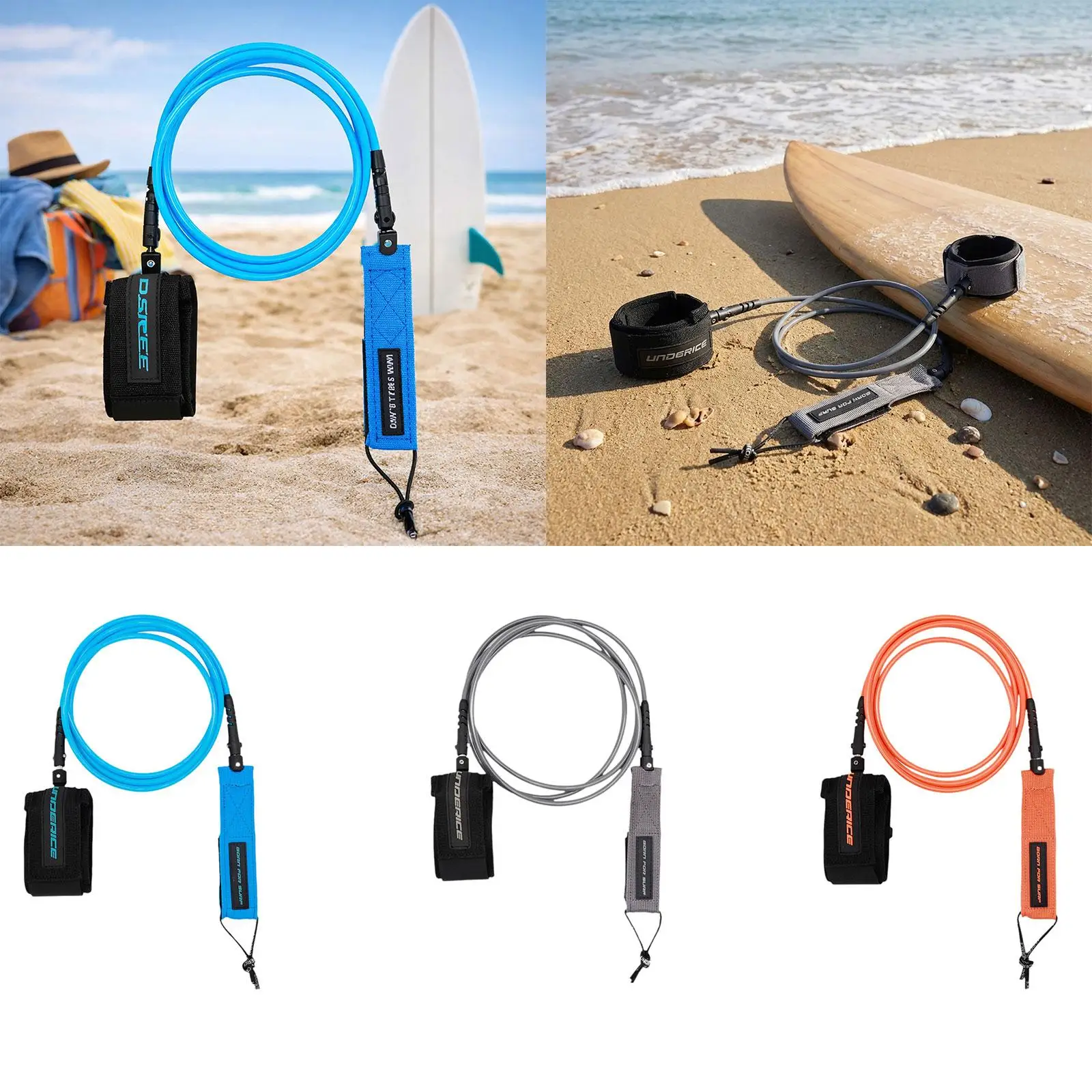 Corda de Segurança para Prancha de Surf, Leash de Tornozelo para Stand Up Paddle e Longboards