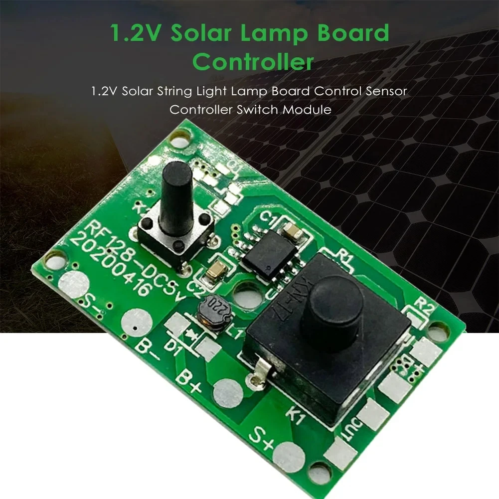 3.7V Boost 24V 31V Solar Light String Lanyard Board Controller With Switch Solar Light Controller Module 8 Lighting Modes