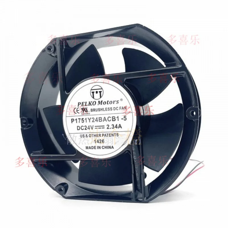 

ZMZM for PELKO Motors G1751Y24BACB1-5 DC 24V 2.34A 2-Wire Cabinet Inverter Cooling Fan # W.