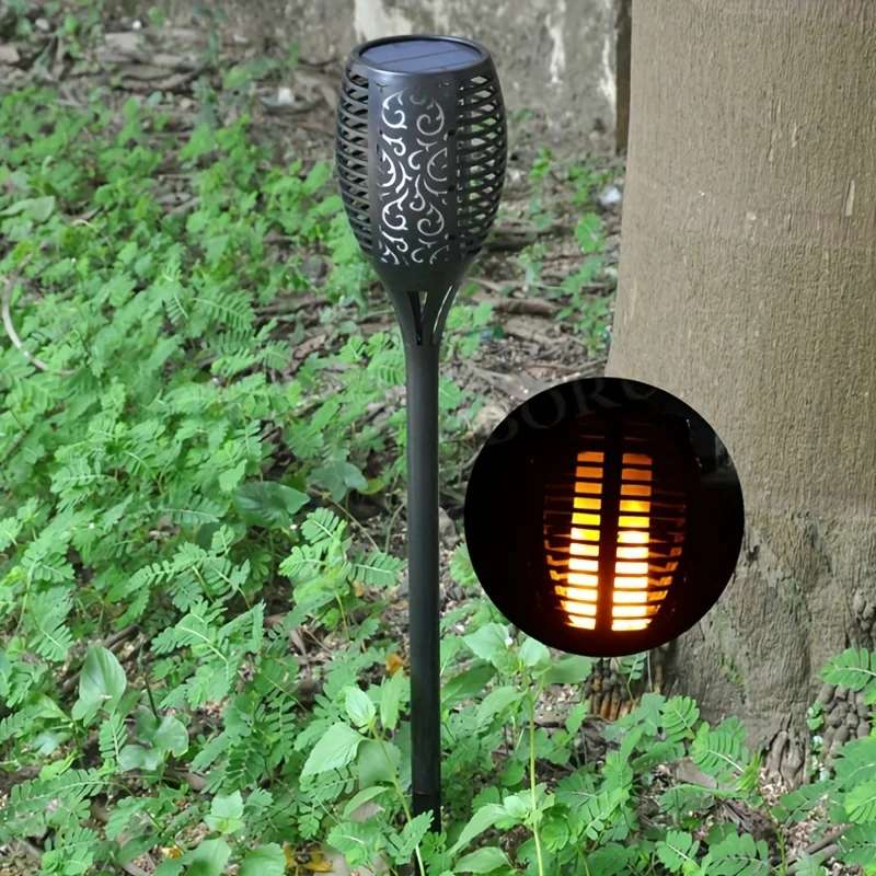 36LED Solar Flame Torch Lights Flickering Light Waterproof Garden Decoration Outdoor Lawn Path Yard Patio Floor Lamps