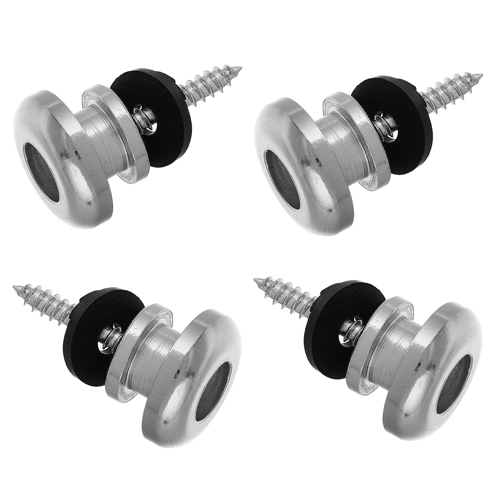 

4 Pcs Guitar Strap Stud Bass Locks Electric Buckle Button Acoustic Adapter Metal