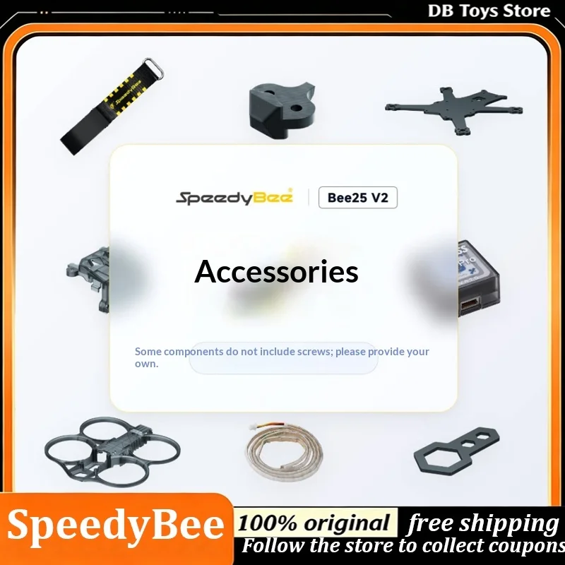 SpeedyBee Bee25 V2 FPV Drone Spare Parts LED Light Strip Carbon Plate GPS Cover Battery Strap Rear Cover Replacement DIY Build