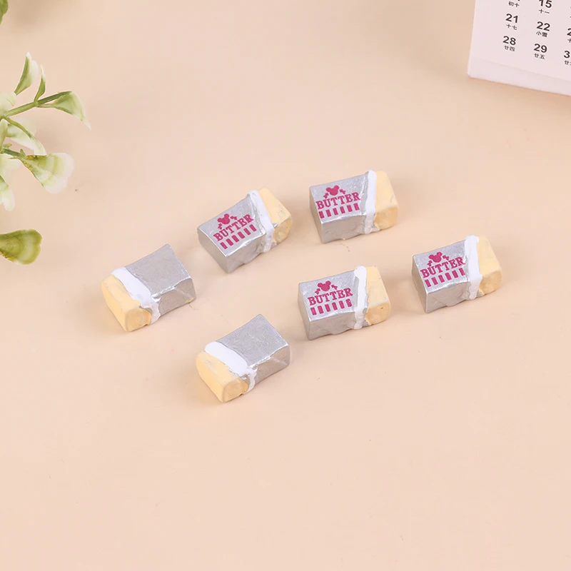 6Pcs 1/12 Puppenhaus Simulation Lebensmittel Butter Miniatur Pretend Play Küche Diy Brot Set Spielzeug