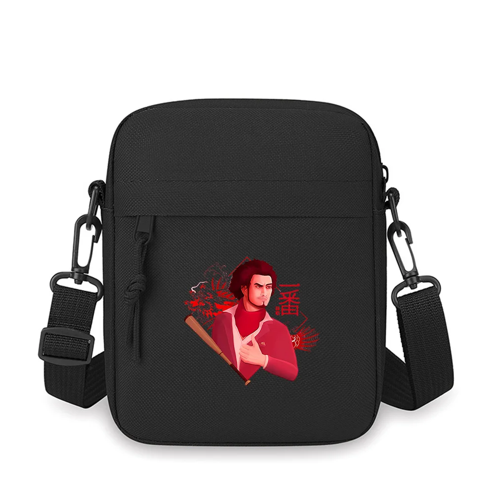 

Yakuza man holding baseball bat,tattoo art. Men Crossbody Bag Single Shoulder Women Cartoon Anime Film Printing Design Unisex