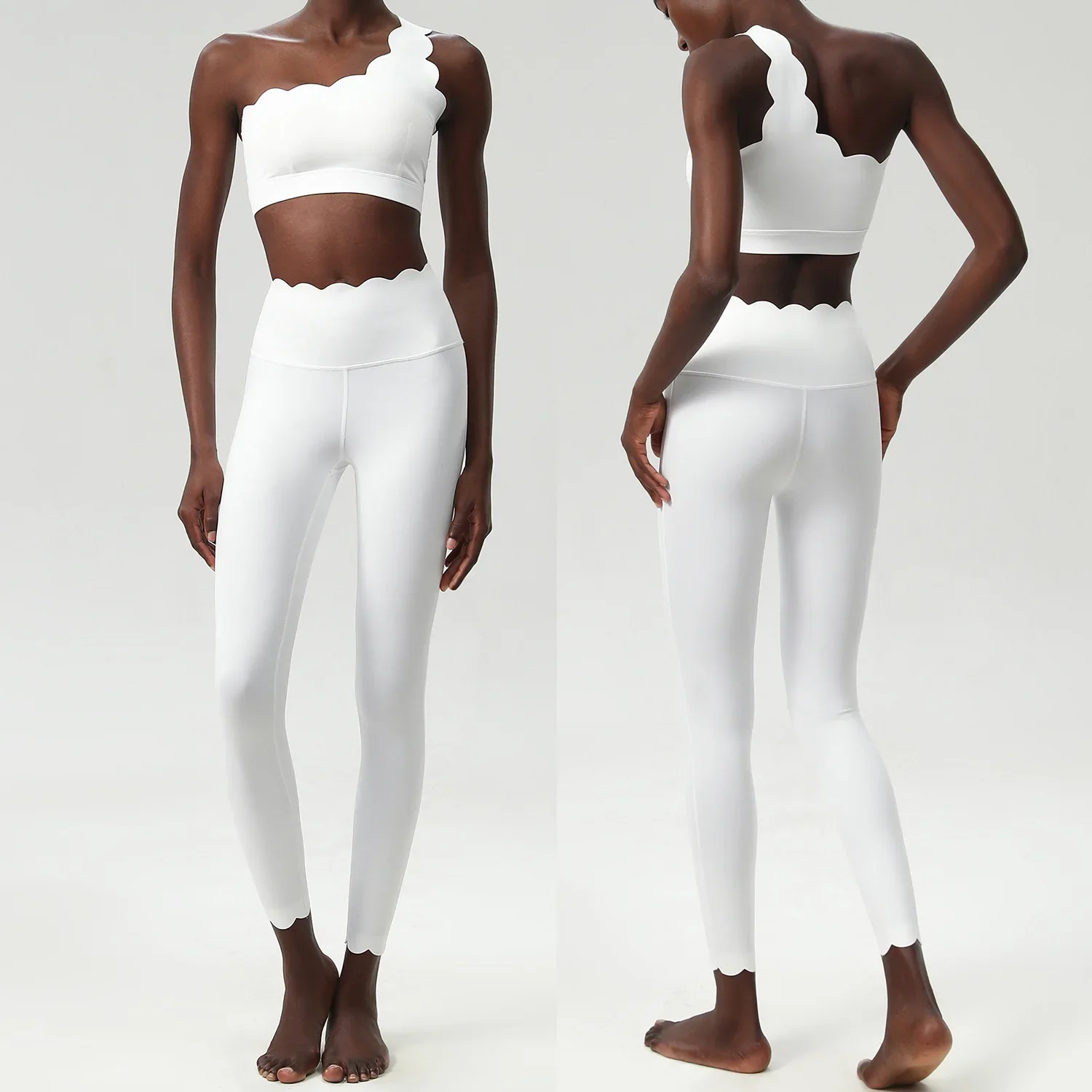 Женский комплект из двух предметов для фитнеса и йоги, мягкий спортивный костюм для бега, дышащая быстросохнущая спортивная одежда, женская эластичная одежда для тренировок