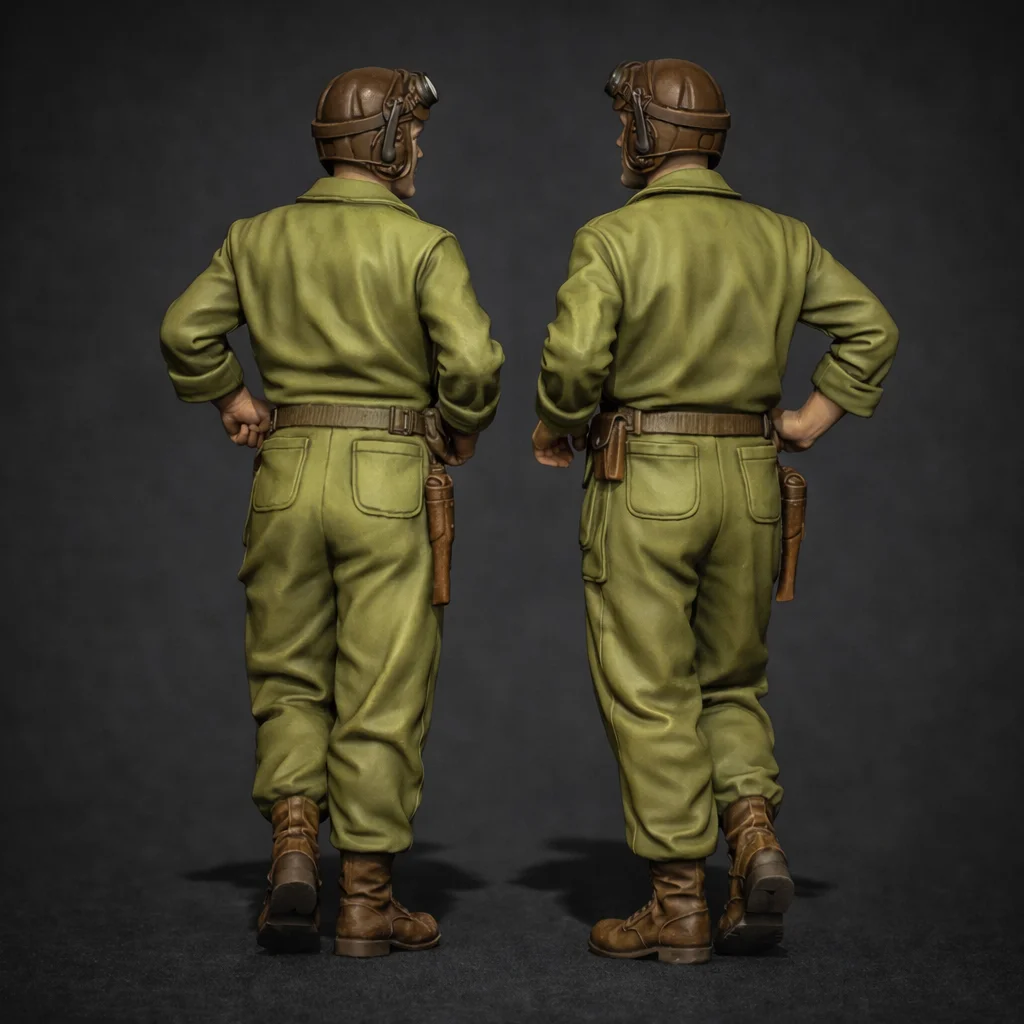 1/35 US Tankers Soldier Set GK Resin Model Figure Soldier Military Themes Action Figure Mannequin Toy Soldier Unpainted Kit