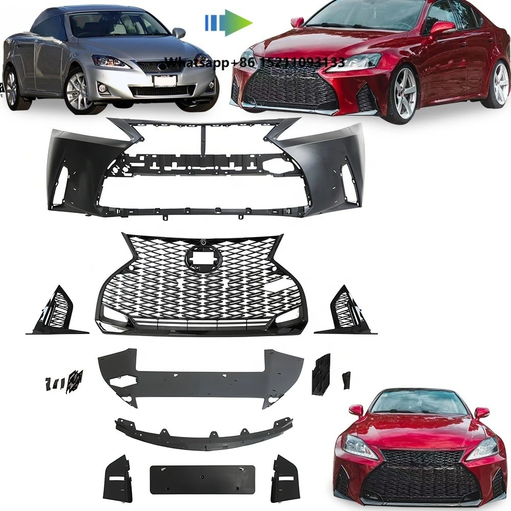 

Car Full Grille Bumper for Lexus Is250 Is300 Is350 2006-2012 Upgrade 2021 New Style Bodykit