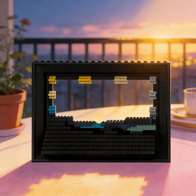 572pcs MOC Art Painting Frame 3D Painting Model Building Blocks Toy Architecture Christmas Gift Birthday Collection Assemble