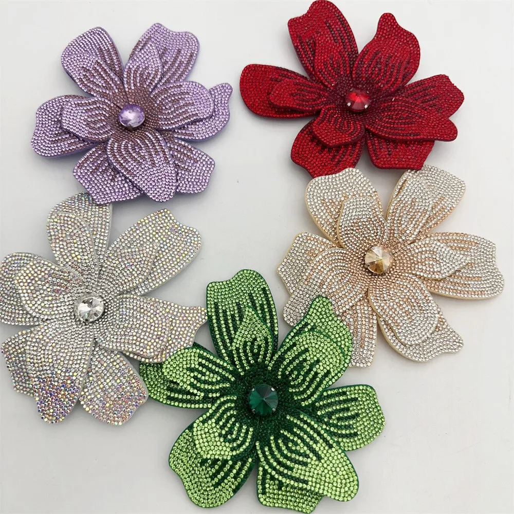 

Rhinestone Large Three-dimensional Flower Brooch for Women High-end Luxury Dazzling Jewelry Pin Wedding Party Gift Corsage