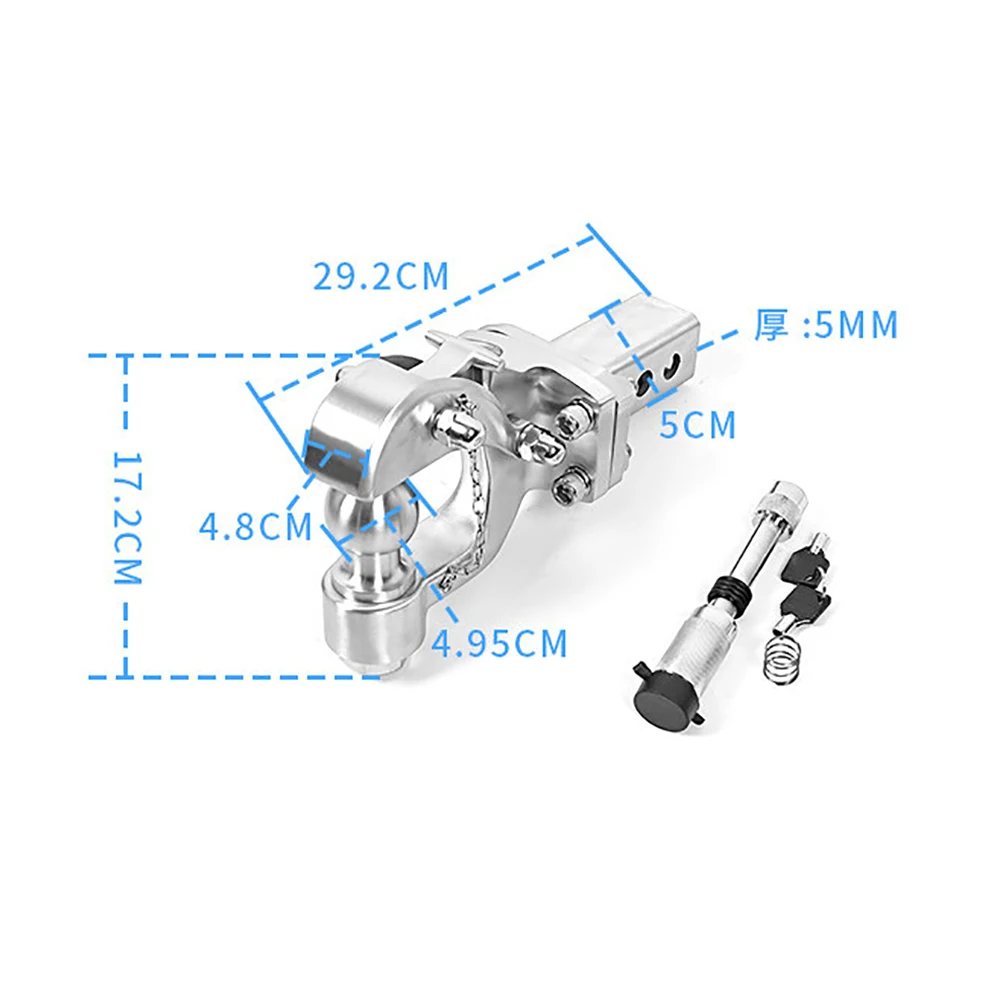 Stainless Steel Off-road Trailer Hook Rear Bumper Anti-collision Modified Fit for BAIC 212 T01 2024-2026 Models Car Accessories