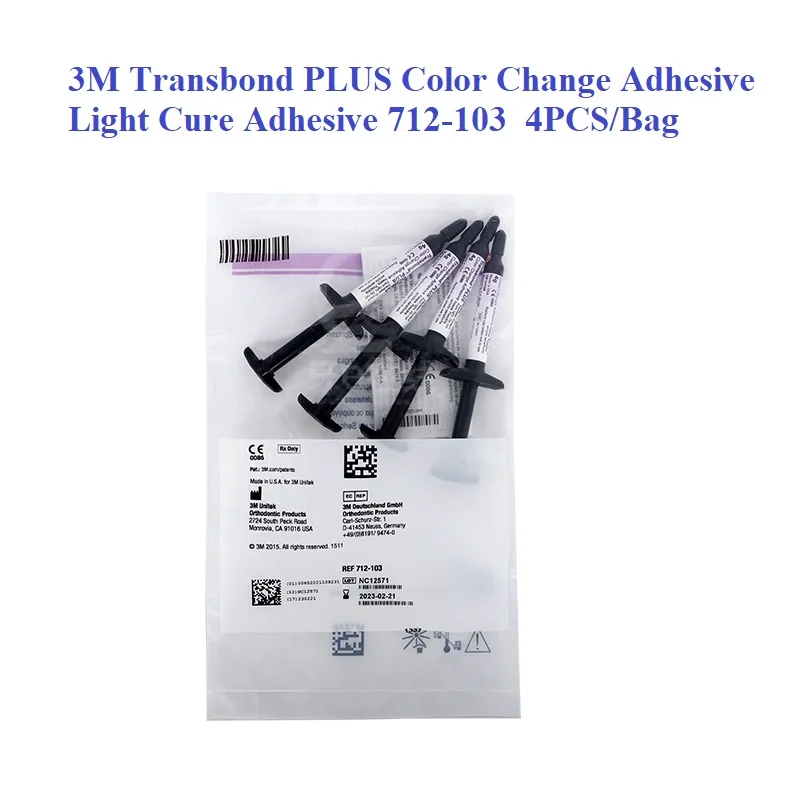 3M Unitek Transbond PLUS Color Change Orthodontic Adhesive Bonding For Dental Brackets Brace Dental Orthodontic Adhesive 712-103