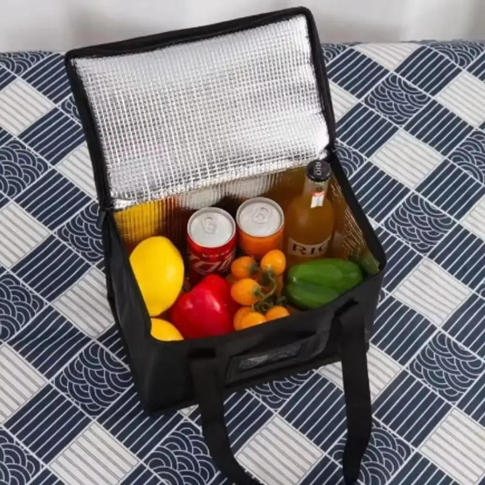 1Pcs Durable Large Capacity Insulated Bag Portable Zipper Tin Foil Food Bag 40L Refrigerated Bag Picnic Camping