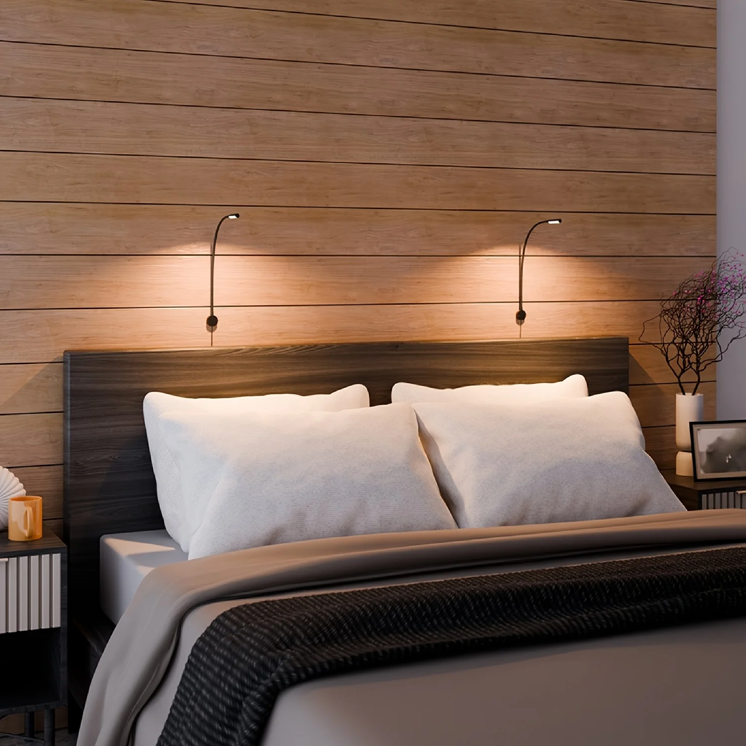 2-appliques-murales-led-pour-lecture-16-w-blanc-chaud-3000-k-avec-prise-pour-la-lecture-de-livres-noir-2-pieces-cordon-3000-k