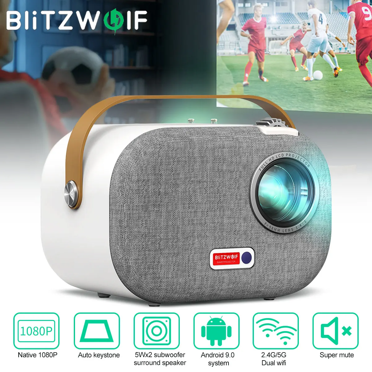 VR3 4K 1080, Ghi Hình Cực Nét, Giá Rẻ Nhất-BH UY TÍN Bởi TECH-ONE Máy Chiếu Mini Android 9.0 2.4G 5G Wifi 200ANSI 4K video Rạp Hát Tại Nhà Máy Chiếu Có Màn Hình LCD 3.5 Inch