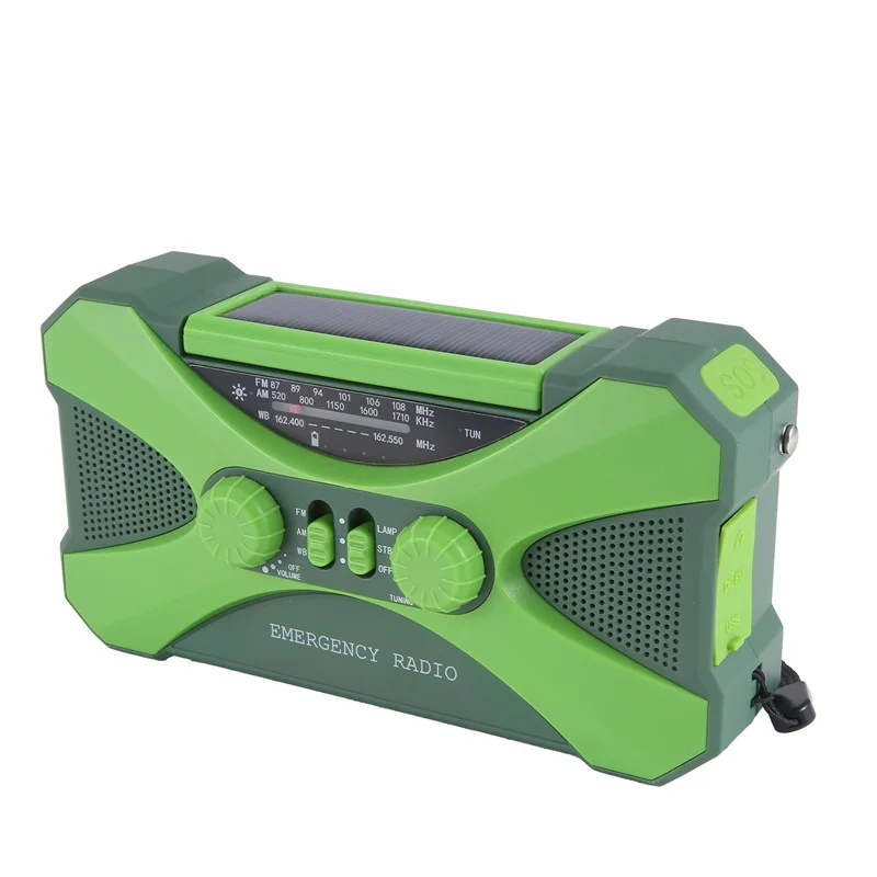 

10000Mah Emergency Radio, Solar Hand Crank Radio, Portable Radio With Phone Charger, LED Flashlight