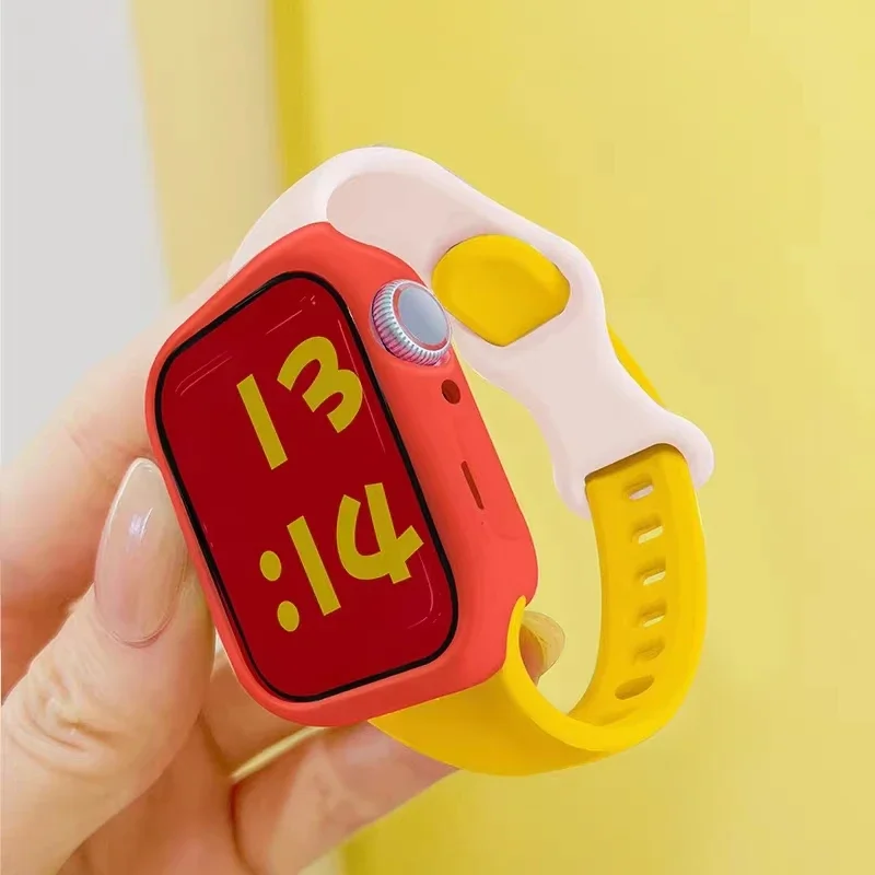 Soft Silicone Loop for Apple Watch Band 40/44mm 41/45mm 49Ultra Slim Rubber Strap for Iwatch  9SE 8 7 6 5 4 3 2 1 38/42mm Correa