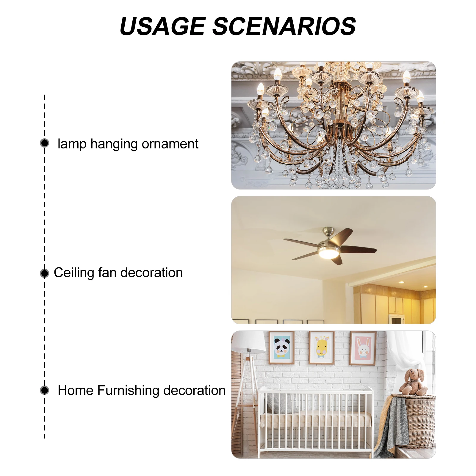 

Ceiling Fan Crystal Pendant Light Pull Chain Extender 100cm Adjustable Glass Lamp Chain High Quality Copper Material Rust Proof