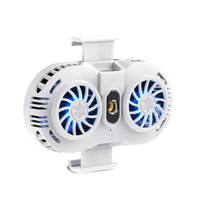 Dropship Double Fan Cellphone Radiator Efficient Semiconductor Cooling Fan Innovative Smartphone Cooling Fan Rapid Cooling Fan