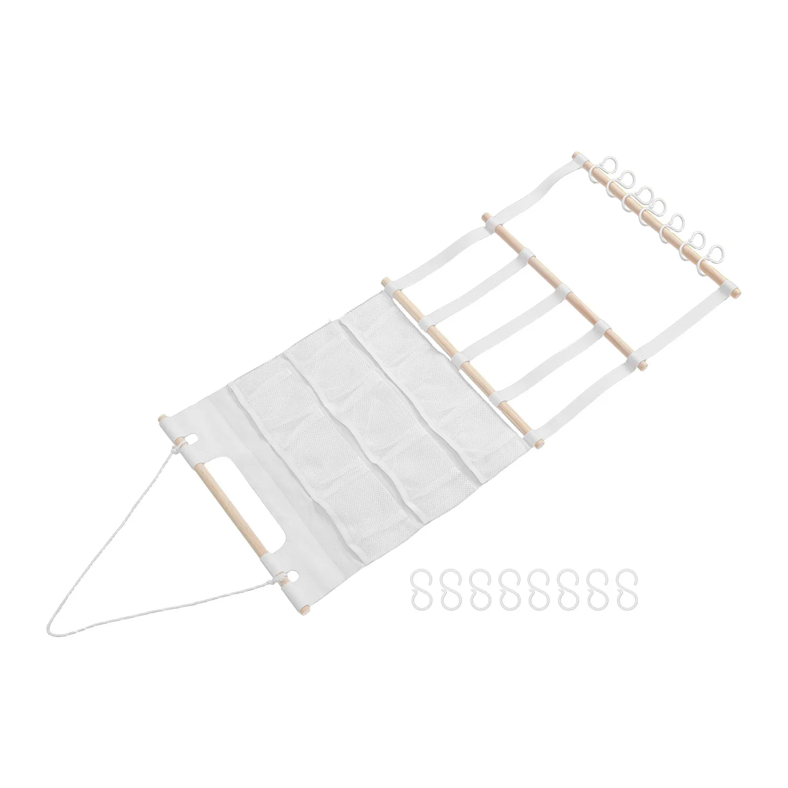 1Set Door Mesh Bag Organizer Scrunchies Holder Decorative Bow Rack Large Capacity Hair Accessories Storage for Women Girls Hair