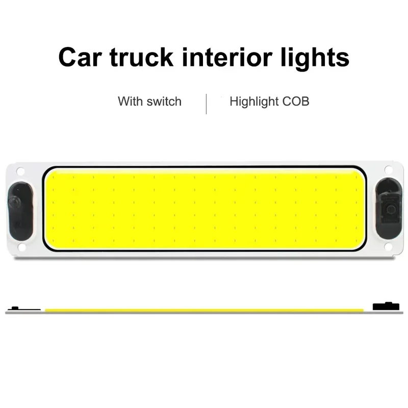 12V-24V Universal Car Interior Readling Lamp COB 108SMD LED Panel Dome Light High Brightness Bulb Truck Waterproof Lamp