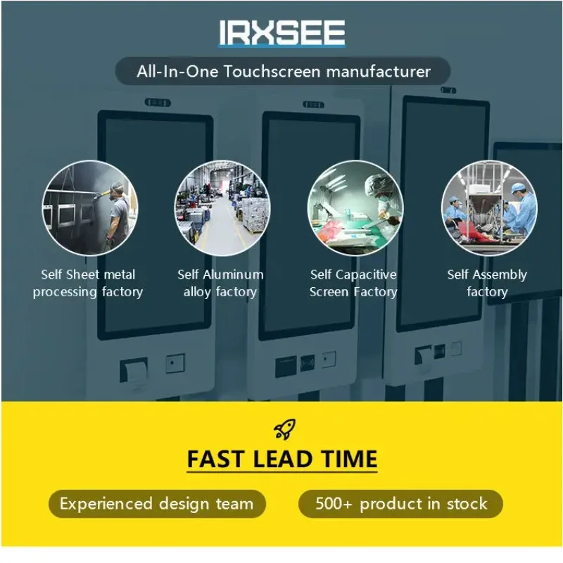 Irxsee Floor Stand Desktop Health Checkup Queuing Self-service Self Service Kiosk Terminal For Hospital Hotels