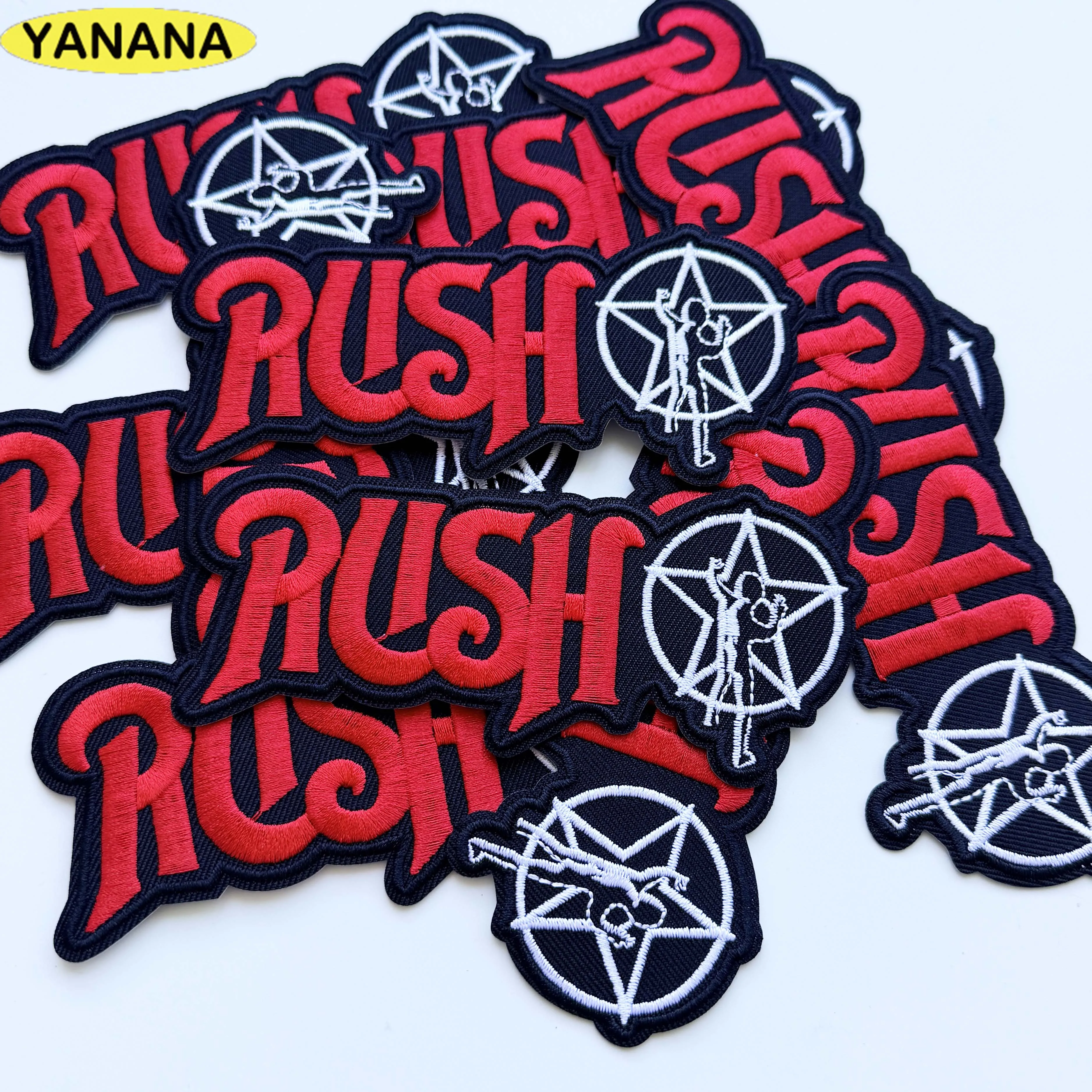 10 Pcs Patches Badges Embroidered Iron On Patches Letter For Clothing Patches Jeans Jackets Applique Sewing accessories DIY
