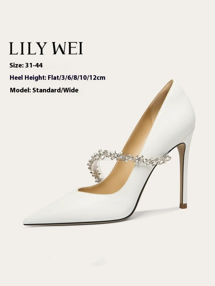 

Spring shallow leather rhinestone widened flat shoes thin high heel waterproof platform banquet large size small size women shoe