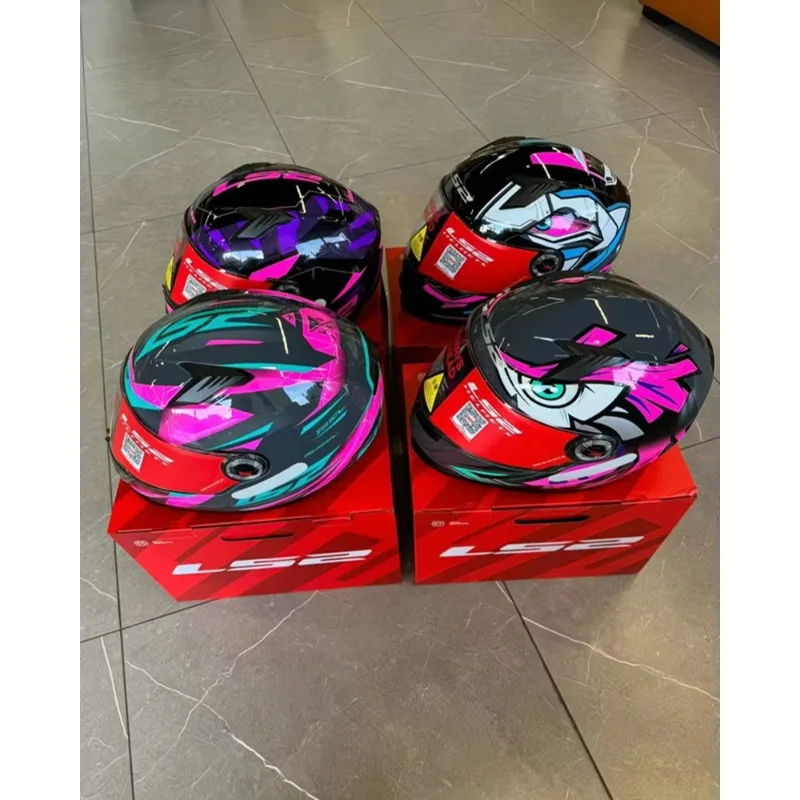 LS2 خوذة دراجة نارية خوذة كاملة مركبة كهربية أربعة مواسم خوذة كاملة قاطرة 3C شهادة FF358 لون جديد #4