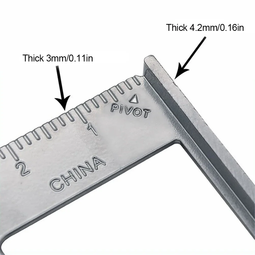 7" British Tripod Aluminium Angle Protractor for Woodworkers Carpenter's Tools 90 Degree Thick Leather Woodworker's Right Angle image 6