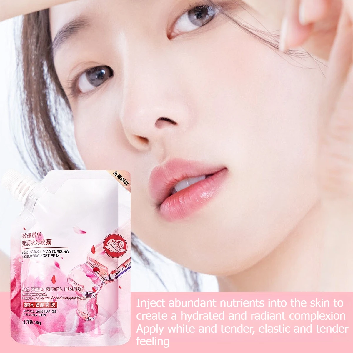 Rose Essence Collagen Filling Soft Film Powder facial mask Brightening Anti-Wrinkle Hydrating and Moisturizing Apply Mask