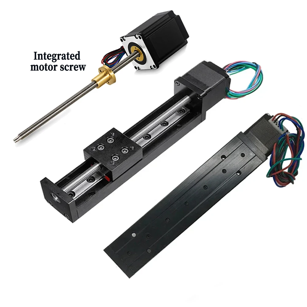 Mini Riel Deslizante Tipo T con Motor Paso a Paso NEMA11, Controlador y Sensor de Límite NPN, Kit de Actuador Lineal CNC para Eje XYZ