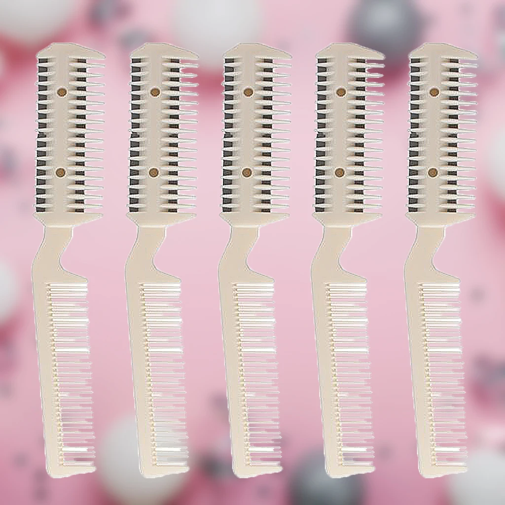 면도기 빗 헤어 커터 빗 양면 헤어 숱 빗 5개 세트, 훌륭함