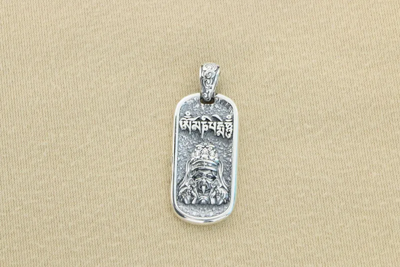 S925 Sterling Silver Heavy Industry Personalized Small Zakiram Pendant Men's and Women's Ethnic Sweater Chain Pendant Hanging Pi