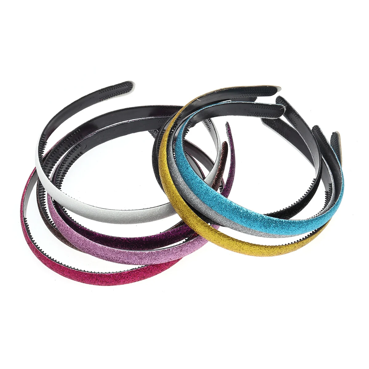 

10Pcs Women Glitter Hairbands Candy Color Shiny Boutique Headbands Hair Accessories for Parties Prom Glitter Hairband