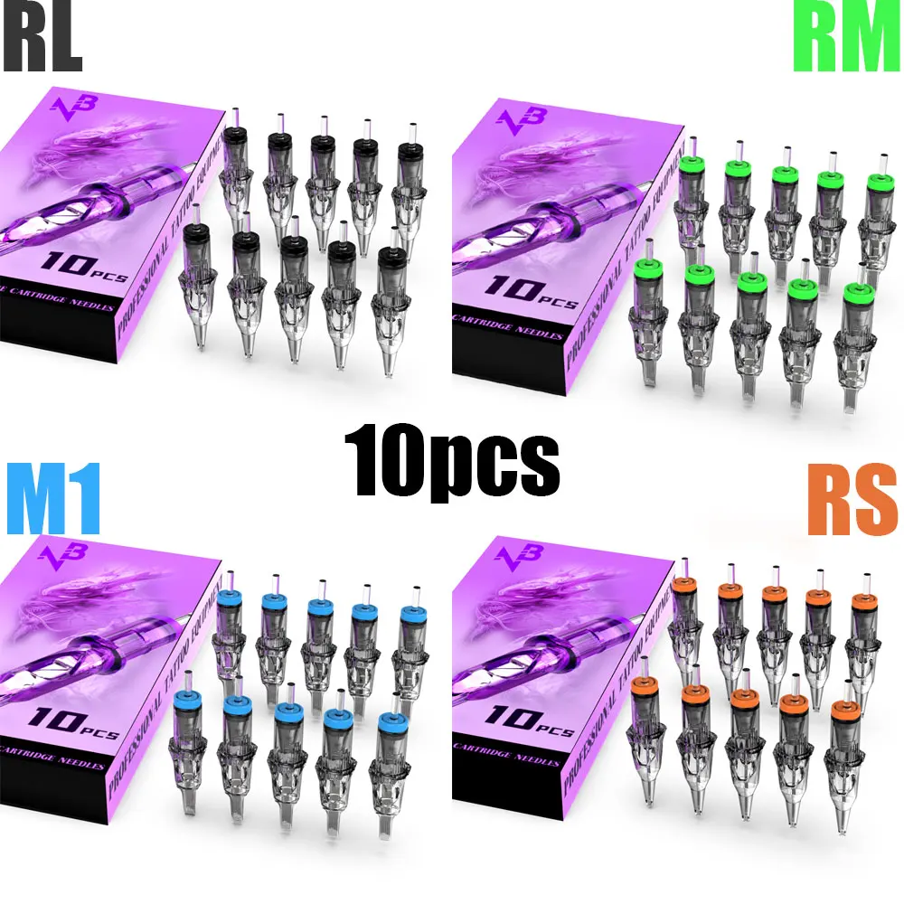 

Goldplume, 10 шт., одноразовые иглы для татуировки Rl Rs Rm M1 Revolution, иглы для тату-машин, подходят для макияжа, покраски тела и т. д.
