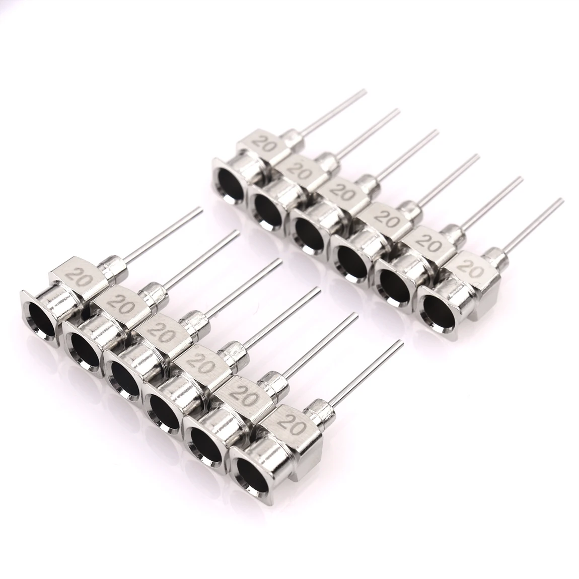 Atoplee 12Pcs Syringe Nozzle 12G To 28G Stainless Steel   Dispenser Needle Tip for Large Space Precision Dispensing Equipment