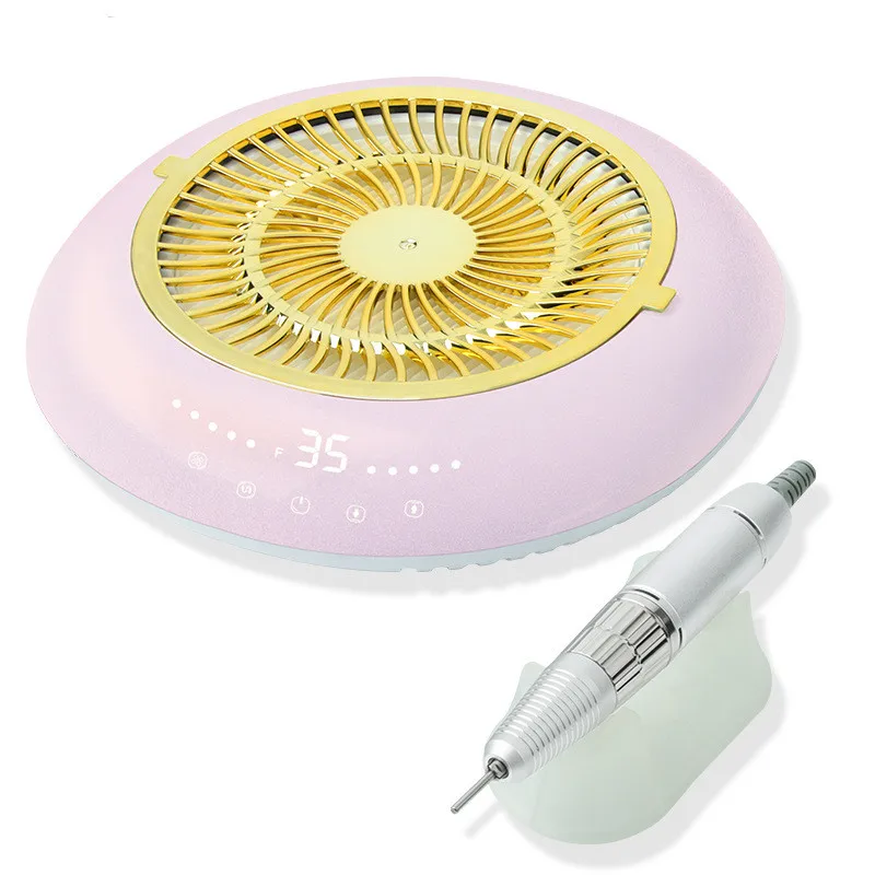 

Пылесборник для ногтей 2 в 1, маникюрный аппарат с многоразовым фильтром, малошумный пылесос для ногтей с ручкой для сверления ногтей