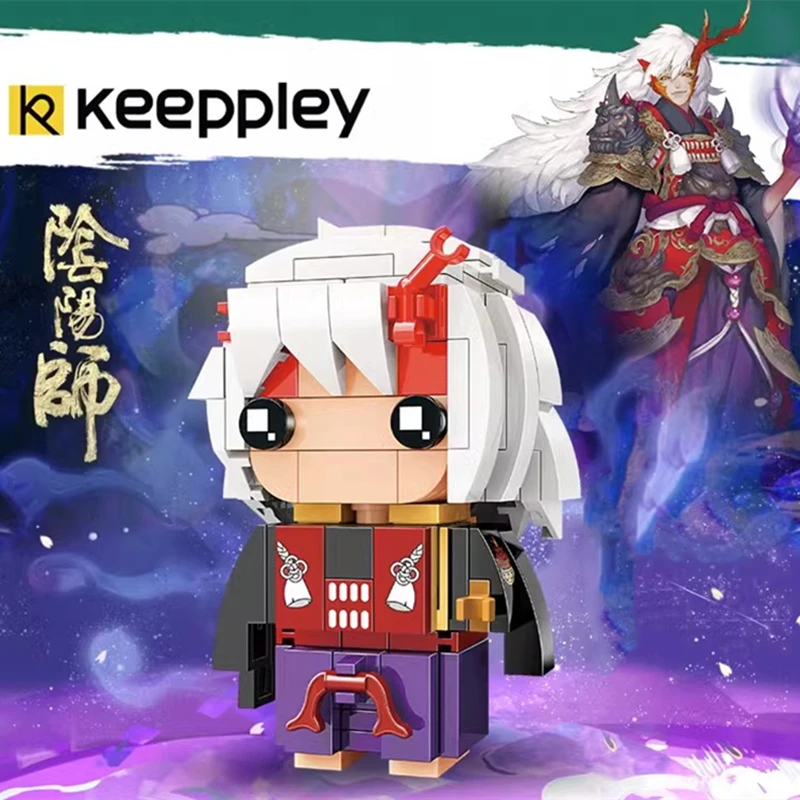 Keeppley Building Blocks Onmyoji เกมรุ่นเดียวกัน Kawaii ตุ๊กตารูปมือเด็กประกอบของเล่นวันเกิดคริสต์มาสของขวัญ