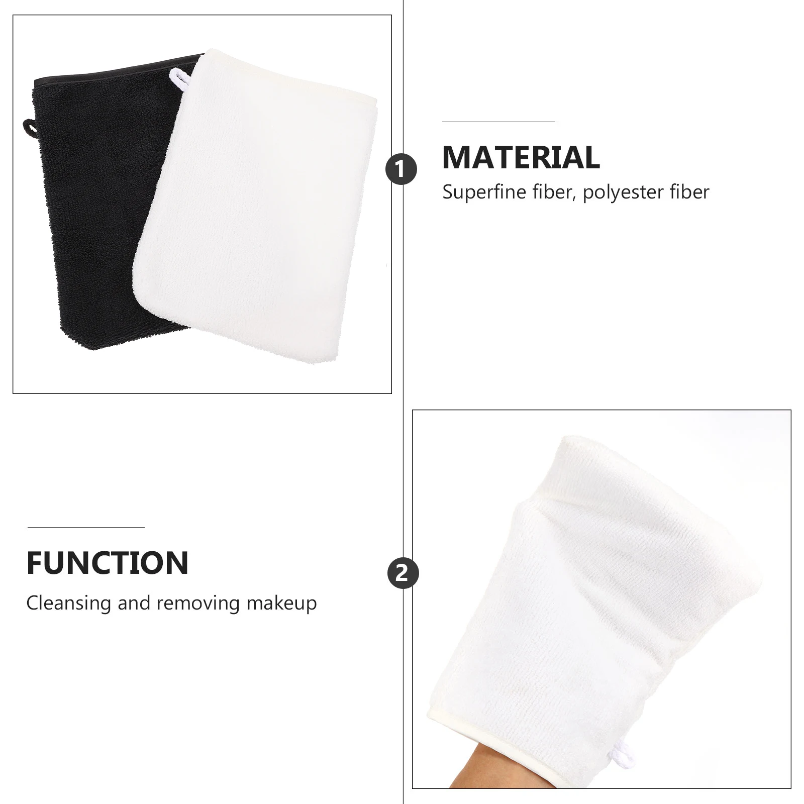 

8pcs Microfiber Face Cleaning Gloves Makeup Remover Exfoliating Washing Mitts Beauty Supply For Women Travel Size