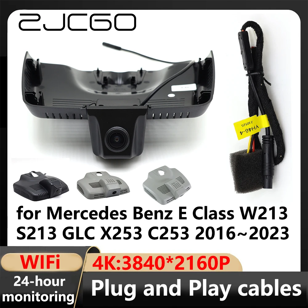 

ZJCGO 4K Wifi 3840*2160 Car DVR Dash Cam Camera Video Recorder for Mercedes Benz E Class W213 S213 GLC X253 C253 2016~2023