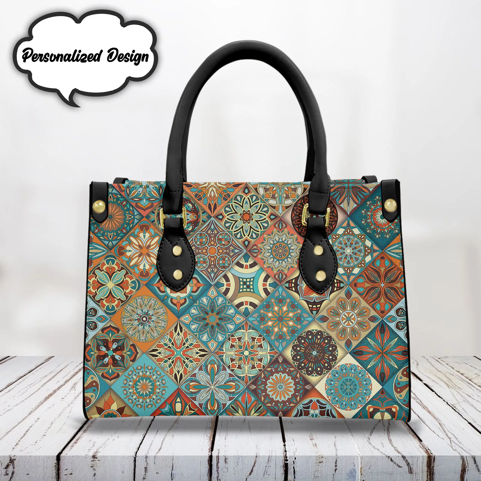 

Mandala Pattern Bohemian Style Handbags for Laides Casual Cross Tote Bags Luxury Designer Handbags Exquisite sac a main femme