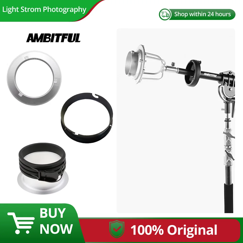 Кольцевой адаптер AMBITFUL 135 мм, 144 мм, 150 мм для крепления Bowens Elinchrom для AMBITFUL AL-06 AL-16 Кольцевой адаптер AMBITFUL 135 мм, 144 мм, 150 мм для крепления Bowens Elinchrom для AMBITFUL AL-06 AL-16
